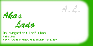 akos lado business card