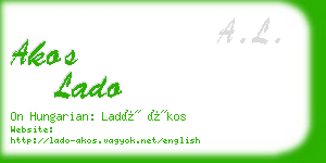 akos lado business card